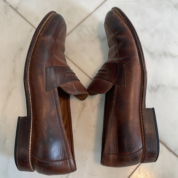 Thursday boot company size 11 men brown leather penny loafers already broken in! - Picture 7 of 10